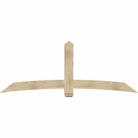 Ekena Millwork Bellingham Rough Sawn Timber Gable Bracket, Douglas Fir, 96"W x 36"H x 4"D x 6"F, 9/12 Pitch GBW096X36X0406BEL00RDF